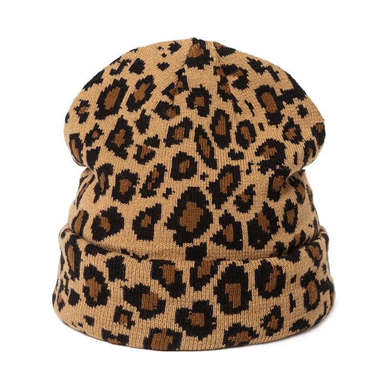 leopard print beanies