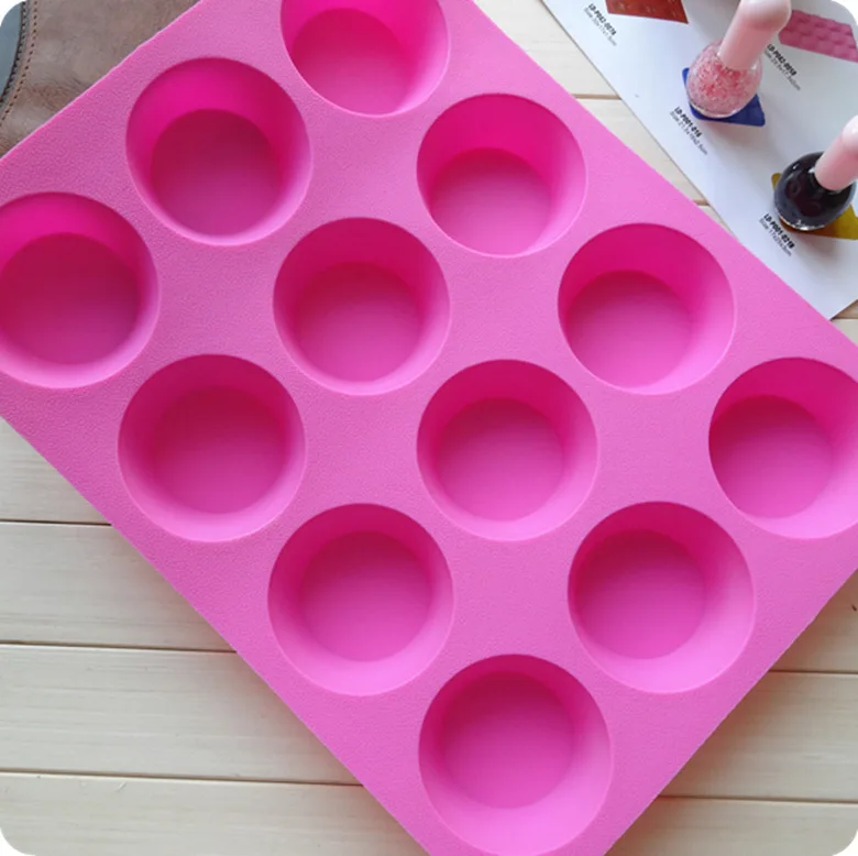 12 Cups Silicone Muffin Pan,  Nonstick BPA Free Cupcake Pan 1 Pack Regular Size Silicone Mold