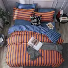 Customized stripe printing bedding set, bedding linen for home