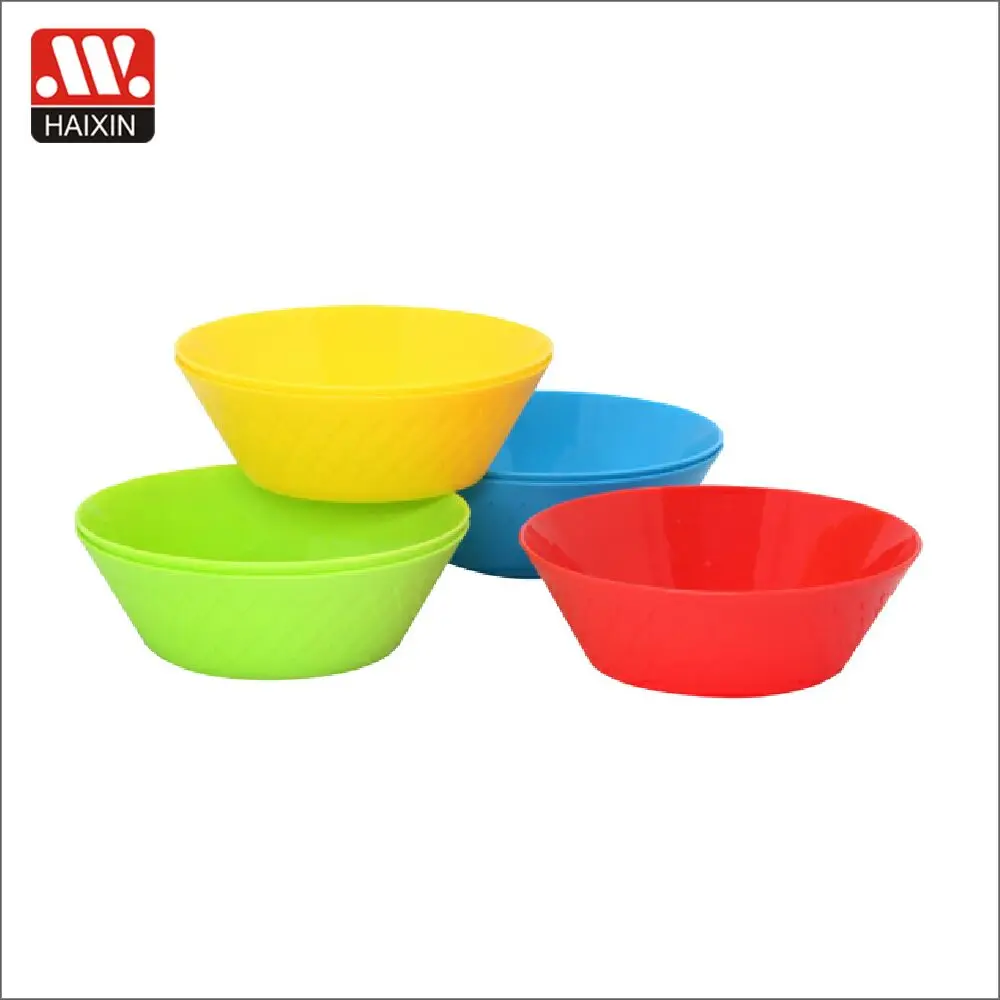 Haixing coloured Plastic Dinner Plates PP round dishes plates dinnerware set tableware restaurant plastic plates