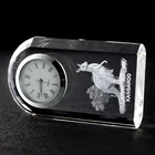 Souvenir Souvenir Professional Customize Wedding Favors Love 3d Laser Desk Table Transparent K9 Crystal Clock Souvenir
