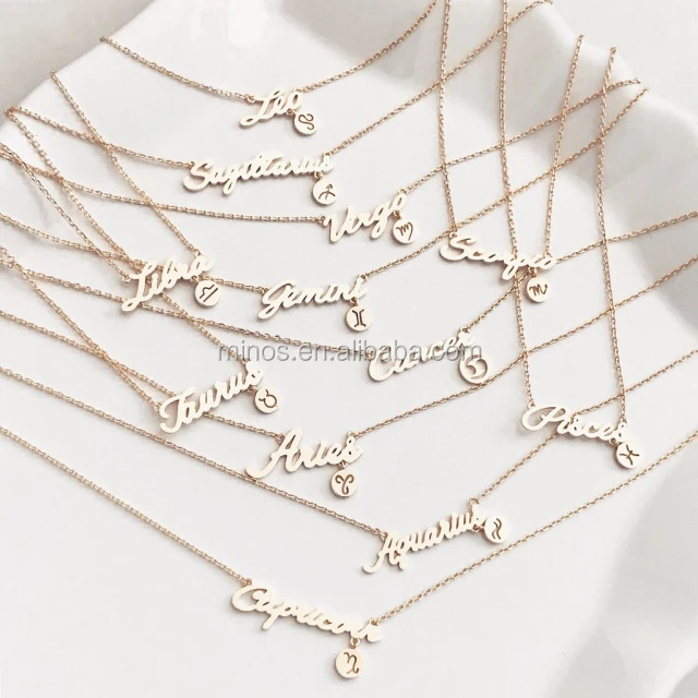 Newest Horoscope Necklace Design Women 