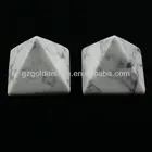Natural Stone SL72505 Natural Howlite Stone Energy Pyramid