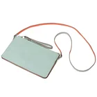 Women Fashion Bright Color Wallets Leather Ladies Crossbody Handbag Zipper Cell Phone Card Holder Clutch Bag