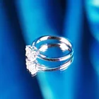 Gemstone Zircon Zircon Gemstone 925 Ring Wholesale Gemstone Clear Zircon 925 Silver 1 Carat Diamond Ring