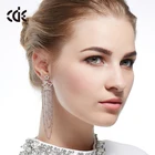 Cz Earrings Drop Earrings CZ Crystal Luxury Drop And Chandelier Earrings Statement