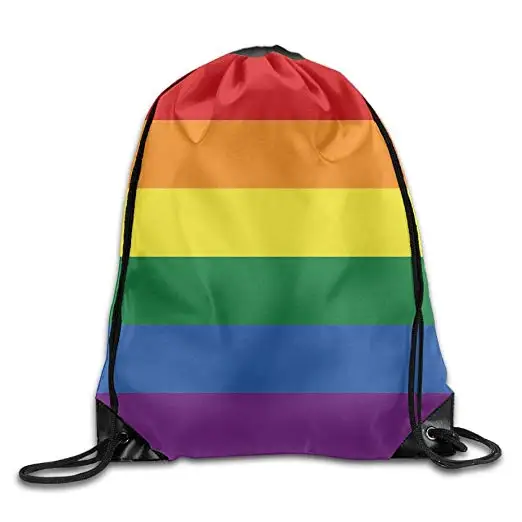 rainbow drawstring backpack