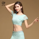 S713 Stage performance lace 4 colors belly dance costume top