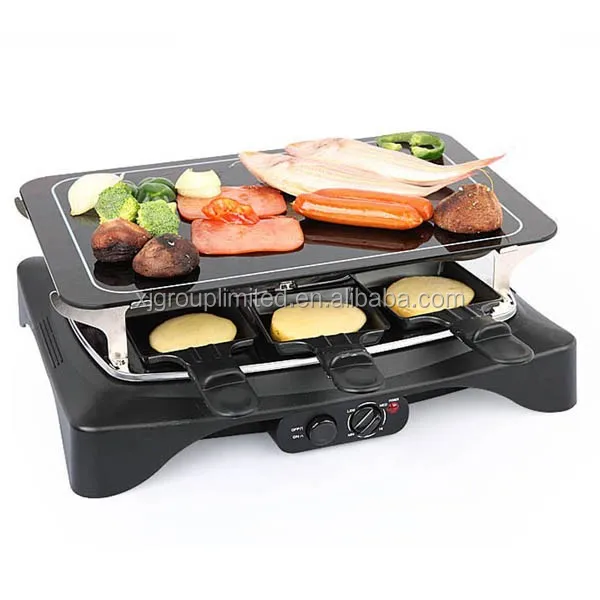 Onbevreesd optillen Zeeslak Electric Raclette Grill With Glass Ceramic Plate - Buy Electric Raclette  Grill,Home Electric Raclette Grill,6-person Raclette Grill Product on  Alibaba.com