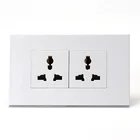 2 High Quality 2 Gang Multi-function Type Wall Socket
