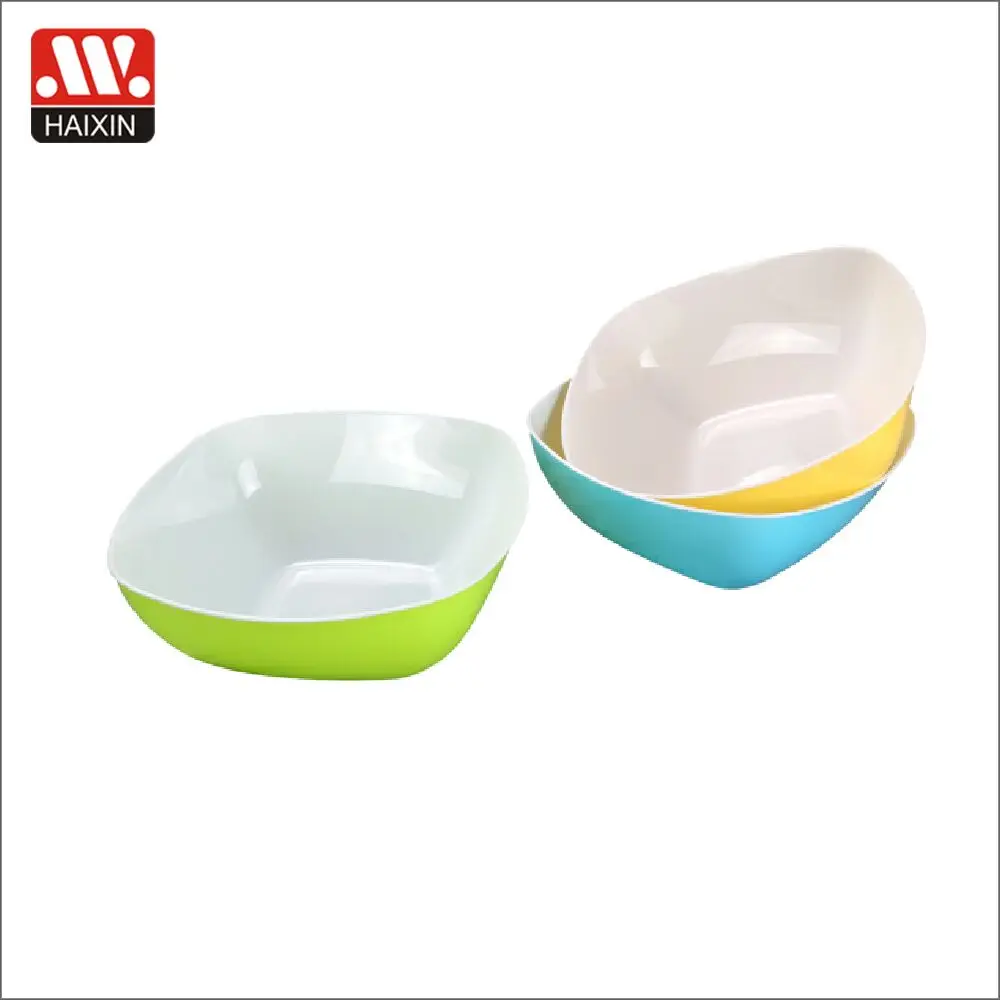 Haixing Plastic Salad Bowl Multi Color Tableware Large Fruit Bowl Mixing Serving Bowls