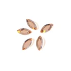 Top Quality Perfect Carve Cheap New AB Crystal Flat Back Leaf Glass Rhinestones For Necklace