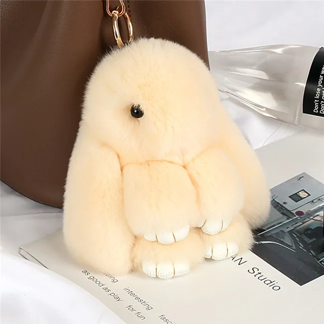 Charm Fluffy Bunny Rabbit Keychain