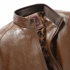 Men Leather Jackets Chonghan 2019 Men Slim Fit Bubble PU Leather Jackets With Pocket