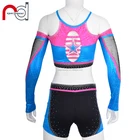 Uniform Girls AB Crystal Design Your Own Crop Top RED Cheer Leader Custom Cheerleading Uniform