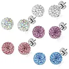 Crystal Gems Fashion Crystal Gems Ferido Ball Ear Studs Body Piercing Jewelry