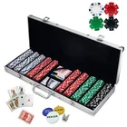 Poker Poker Set CQ Casino Fashion Craft Deluxe Poker Game Set 500 With Chips Dices Cards