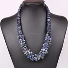 Gem Wholesale Women Beautiful Multi Strands DIY Statement Nature Stone Gem Detritus Loose Beads Necklace