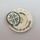 Poker Golf Plastic Poker Chip Ball Markers / Printing Sticker On Both Side Plastic Ball Marker