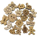 High Quality Customizable Wood Cartoon Children's Buttons
