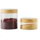 Container Clear Pet Food Grade 500ml Smooth Side Bamboo Container