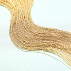 Real Gold Gold Adjustable Necklace Chain Jewelry Findings Adjustable 0.8MM Real 9K Solid Gold Necklace Rolo Chain