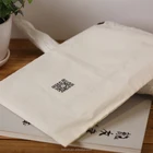 Book Bag Thank You Bag Unbleached Cotton Fabric Book Dust Bag With Custom LOGO