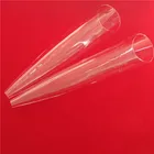 Conical Pipe Conical Fused Glass Pipe Hot Sale Direct Deal Polished Clear Conical Fused Glass Pipe