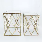 Table Metal Coffee Table Retro Metal Rectangle Gold Leaf Coffee Table Coffee