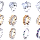 Silver Ring Fashion Jewelry 925 Sterling Silver Ring Full Eternity CZ Tiny Engagement Wedding Ring