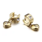 Heart Earrings Earrings Fashion Jewelry 2022 Fashion Stainless Steel Heart Shaped Earrings Double Layer Jewelry