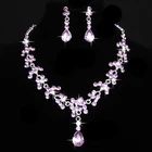Necklace Rhinestone Sets Custom Colorful Necklace And Earrings Rhinestone Sets For Wedding And Also As A Gift