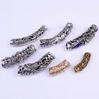 Beads Silver Hair Beads For Decoration Tibet Silver Tube Hair Accessories Gold Silver Dreadlock Beads