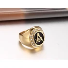 Wedding Rings Wedding Ring Rings Wedding Ring Custom Design Cubic Zircon Gold Masonic Wedding Rings