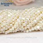 Pearl 5-6mm Flat Black Nugget Baroque Fresh Water Genuine Real Natural Freshwater Pearl String Strand Beads