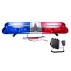 Police Ambulance Revolving Light DC12V Red Blue Lightbar With Siren Speaker