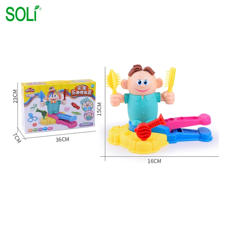 DIY Clay toy Children simulation house color clay barber plasticine set