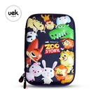 School School UEK Stationery Kids For School Eva Wholesale 3D ZOO Pencil Case Children