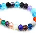 Rondelle Pujiang Lighting 48 Faceted Flat Red Glass Crystal Rondelle Beads