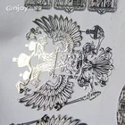 Sticker Silver Custom Adhesive 3D Nickel Sticker Silver Metal Sticker