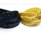 Custom Colorful Women Flat Shiny Sparkle Shoelace For Party