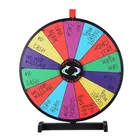 Win Spin Prize Wheel 24'' Tabletop Spin Prize Wheel With Stand Of Fortune Win Game