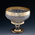 Gold Plated Bowl Arabic Style Gold Plated Fruit Bowl Glassware Sets