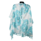 Jacquard Scarf Designer Print Scarf Lady's Floral Polyester Custom Jacquard Printed Scarf