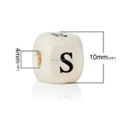 Beads Wooden Letter/ Alphabet Beads Letter "A-z" Cube Beads Size 10x10mm For Kid Craft Project Jewelry