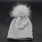 Knitted Faux Fur Pom For Beanie Hat Pom