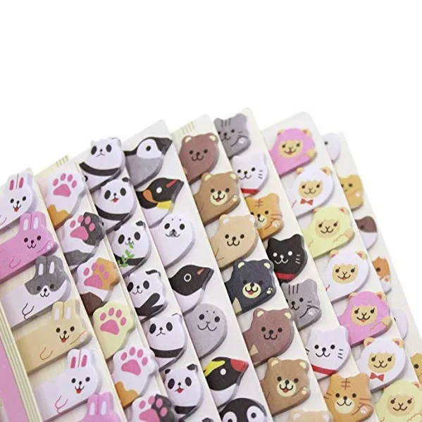 Cute Animal Sticker Bookmark Marker Memo Flags Index Tab Sticky Notes UM 