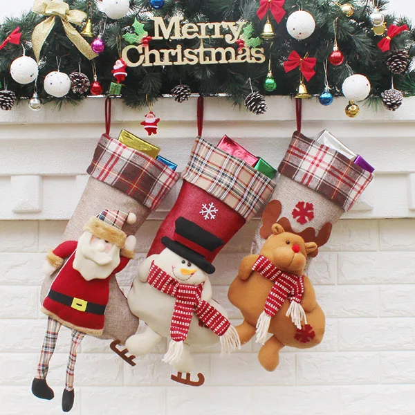 2017 hot sell cheap fashion christmas stocking