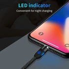 New Design 1M Round Magnetic 3 In 1 USB Charging Data Cables High Speed Magnet Led Usb Data Cable