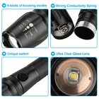 Xml Rechargeable Led Flashlight 10W T6 XML Aluminum Powerful Long Range Tactical Police G700 Zoom USB LED Rechargeable Flashlight